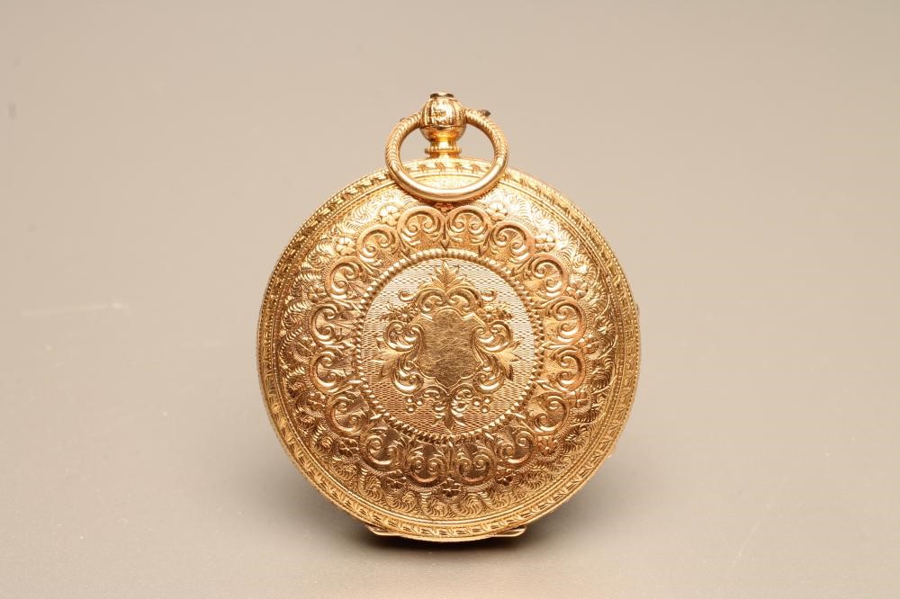 A VICTORIAN 18CT GOLD KEY WIND POCKET WATCH Image