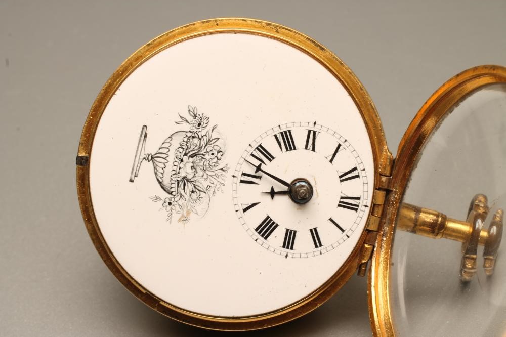 A GEORGE III GILT METAL PAIR CASED POCKET WATCH Image