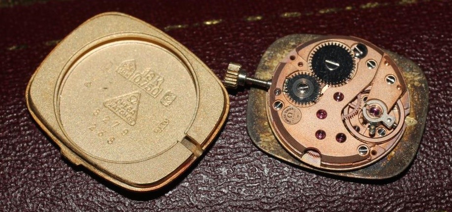 A LADY'S 18CT GOLD OMEGA DE VILLE WRISTWATCH Image