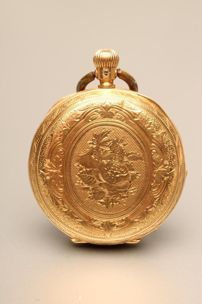 AN 18KT GOLD TOP WIND POCKET WATCH Image