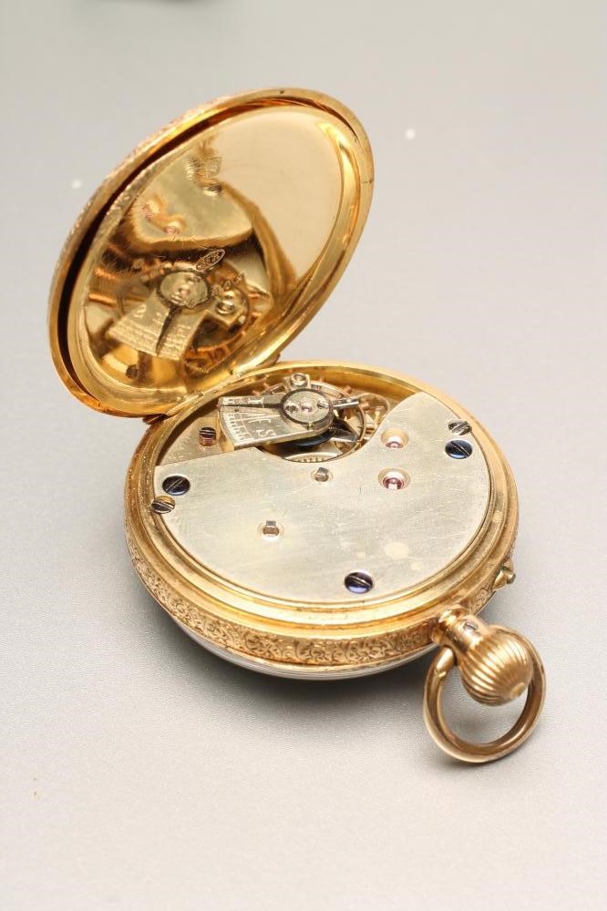 AN 18KT GOLD TOP WIND POCKET WATCH Image