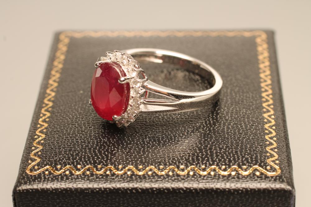 A RUBY AND DIAMOND DRESS RING Image