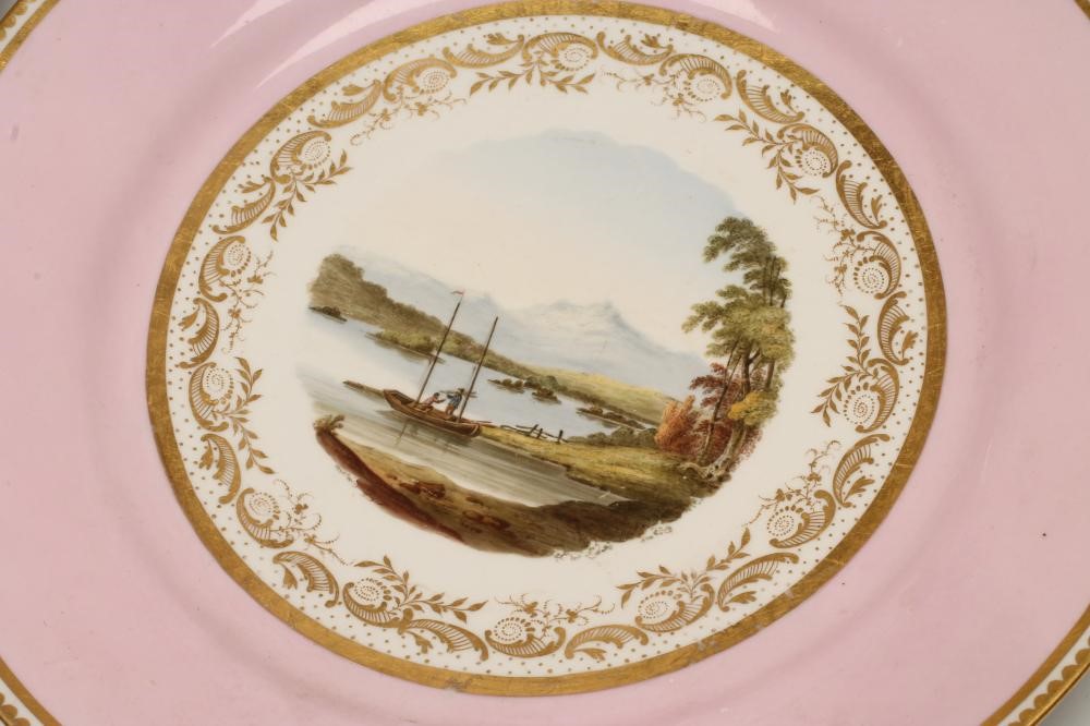 THREE ENGLISH PORCELAIN PLATES Image