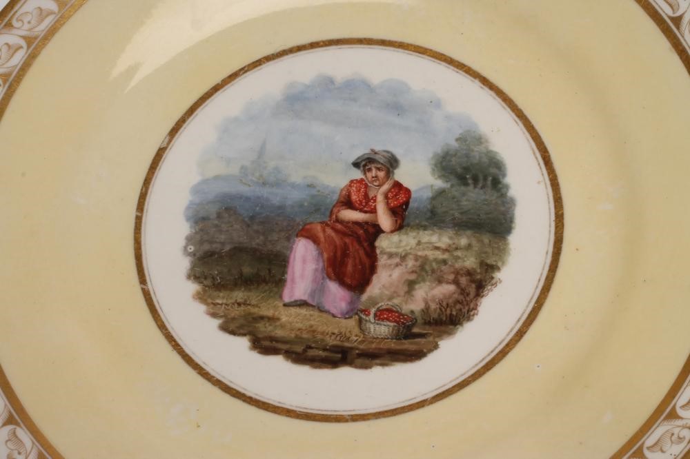THREE ENGLISH PORCELAIN PLATES Image