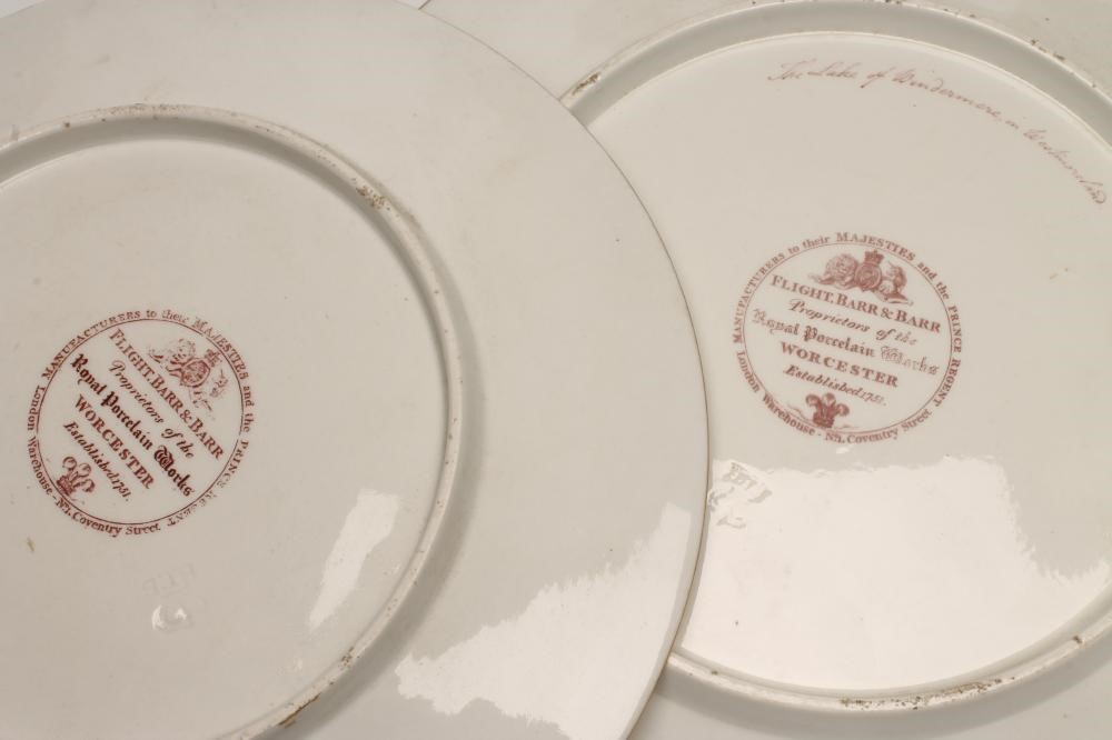 THREE ENGLISH PORCELAIN PLATES Image