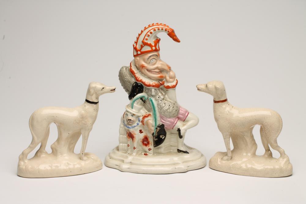 A VICTORIAN STAFFORDSHIRE POTTERY FLATBACK FIGURE Image