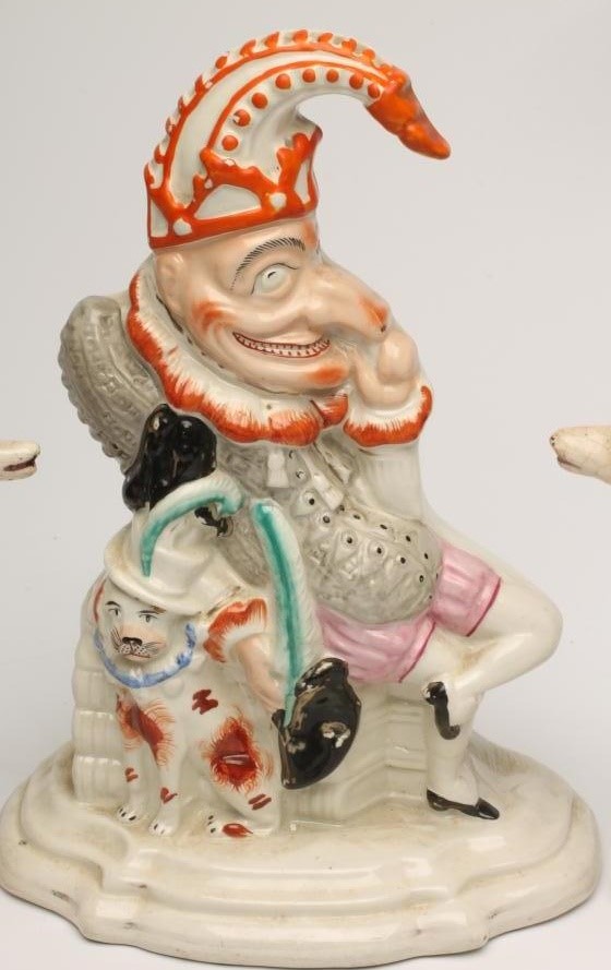 A VICTORIAN STAFFORDSHIRE POTTERY FLATBACK FIGURE Image