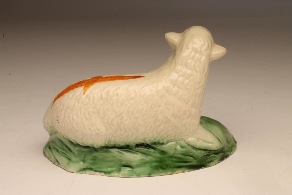 A PRATTWARE SLIP CAST SHEEP Image