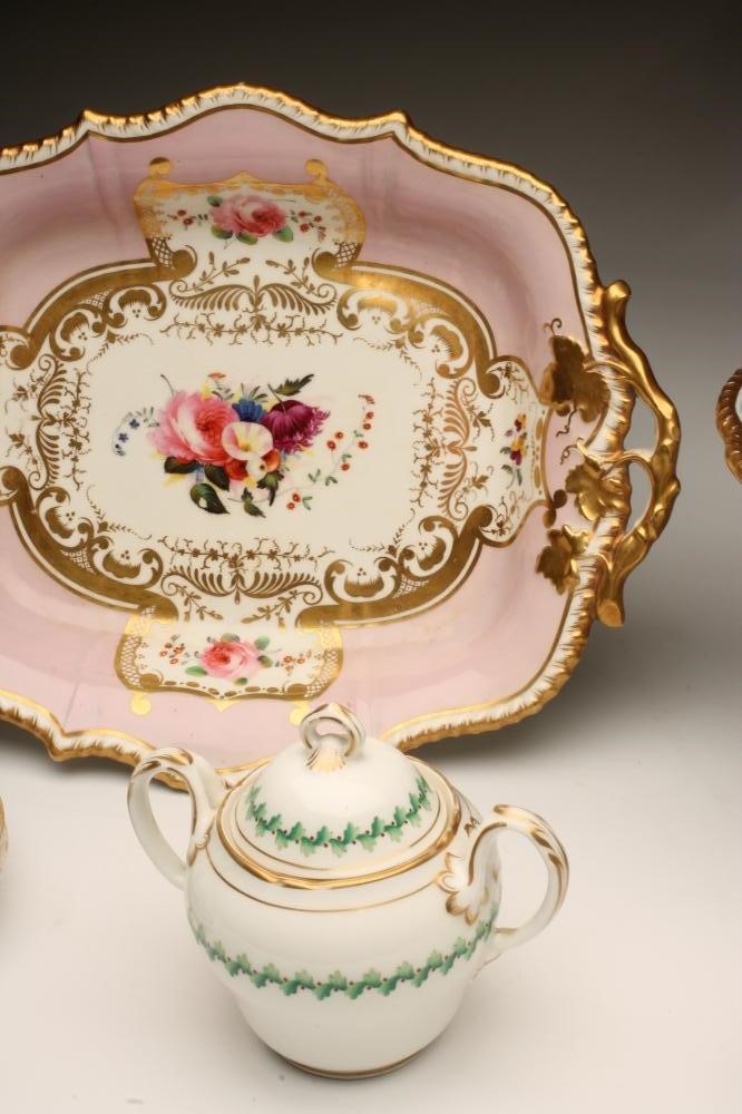 A COLLECTION OF EARLY VICTORIAN GRAINGER'S WORCESTER PORCELAIN comprising pedestal tazza painted Image