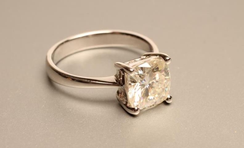 A SOLITAIRE MOISSANITE RING Image