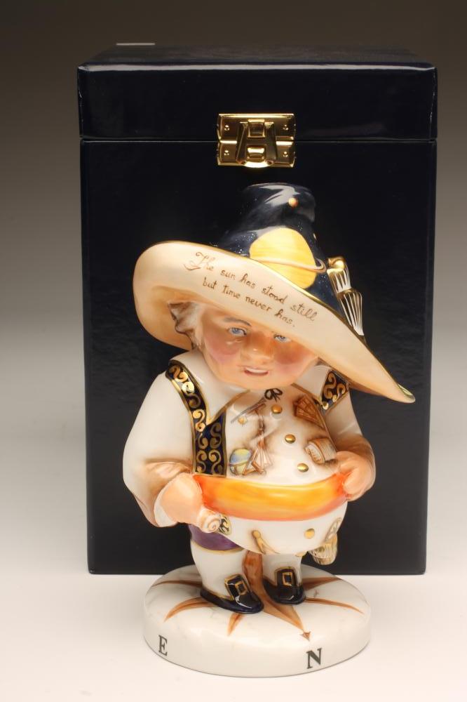A ROYAL CROWN DERBY CHINA "TALL MILLENNIUM DWARF" Image