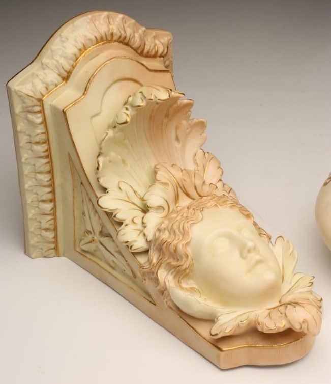 A COLLECTION OF LATE VICTORIAN GRAINGER & CO. WORCESTER PORCELAIN comprising a blush ivory wall Image