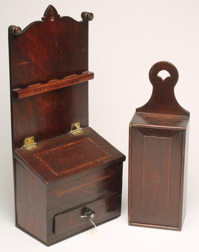 A GEORGIAN OAK CANDLE BOX Image