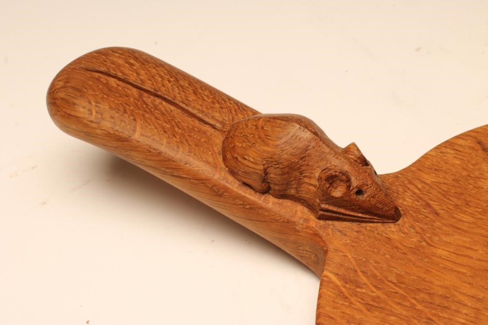 A ROBERT THOMPSON OAK CHEESE BOARD Image