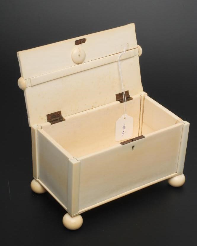 A SECTIONAL IVORY BOX Image
