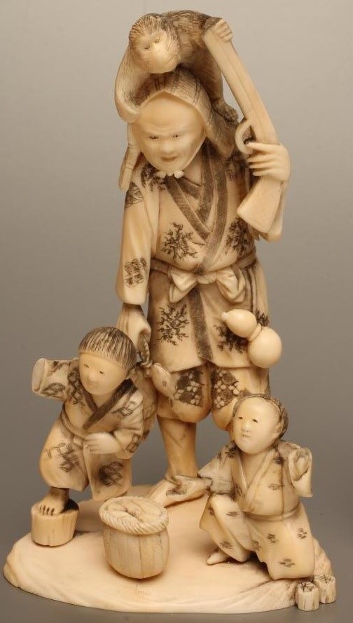 TWO JAPANESE IVORY OKIMONO Image