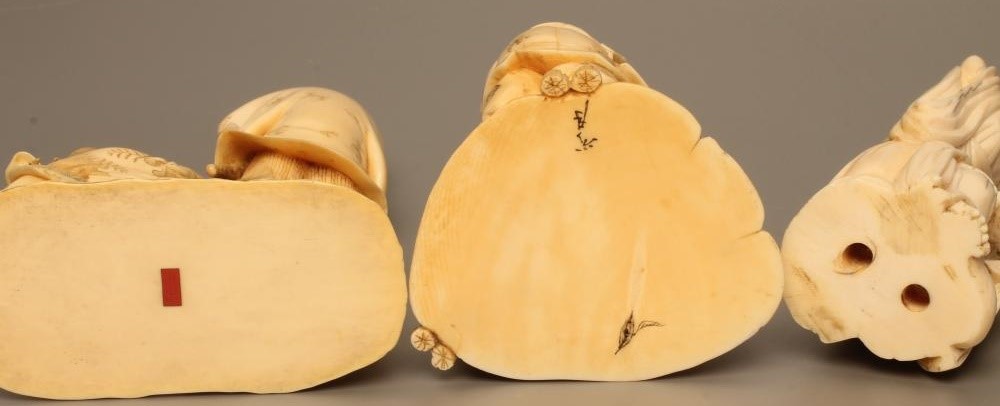 TWO JAPANESE IVORY OKIMONO Image