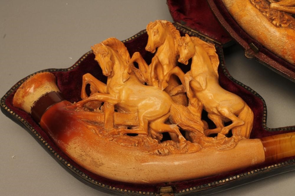 TWO MEERSCHAUM PIPES Image