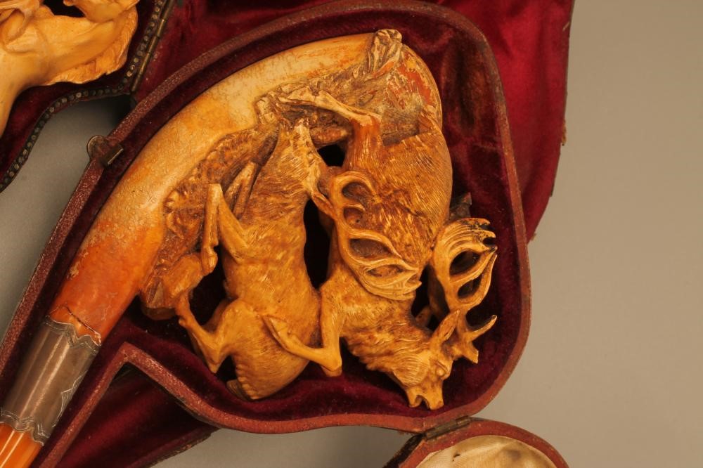 TWO MEERSCHAUM PIPES Image