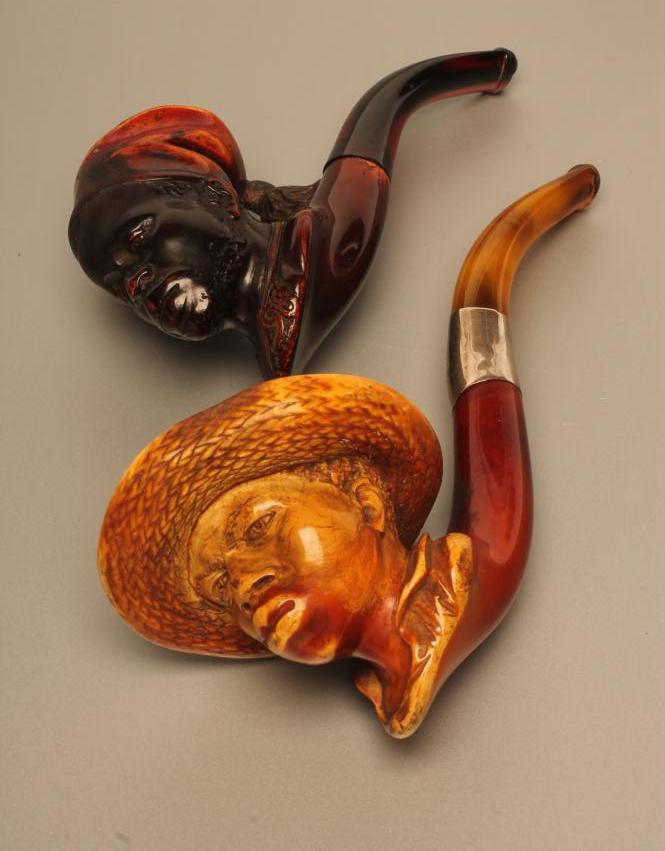 TWO MEERSCHAUM PIPES Image