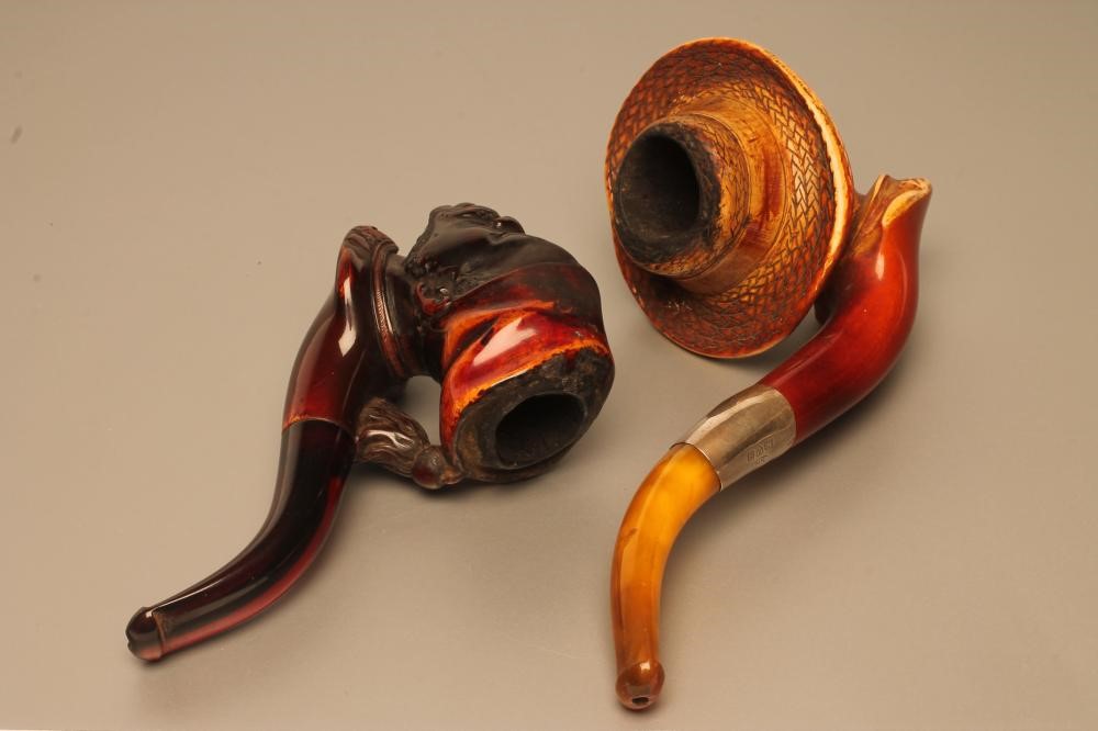 TWO MEERSCHAUM PIPES Image