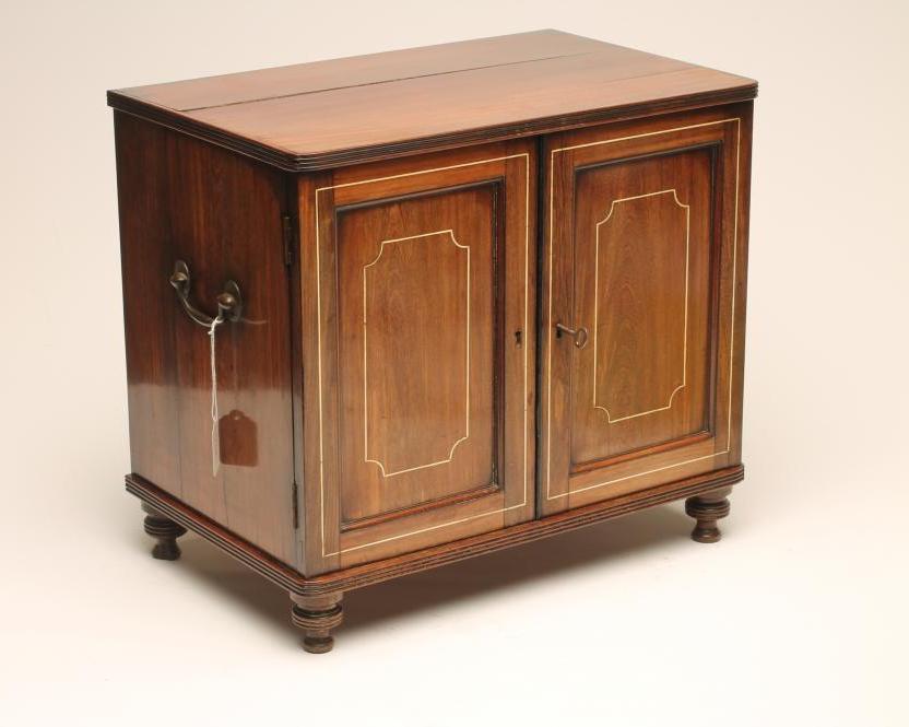A ROSEWOOD SPECIMEN TABLE CABINET Image