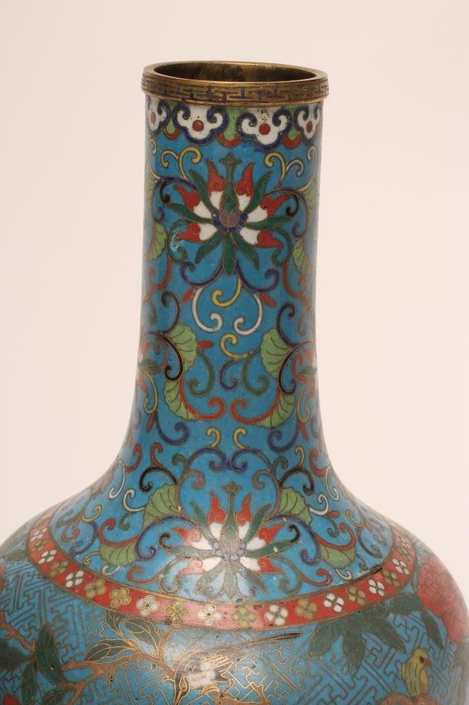 A PAIR OF CHINESE CLOISONNE ENAMEL VASES of baluster form Image
