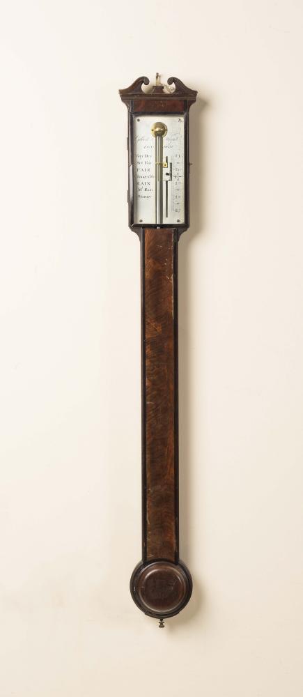 A MAHOGANY CASED STICK BAROMETER by Gilbert & Wright Image