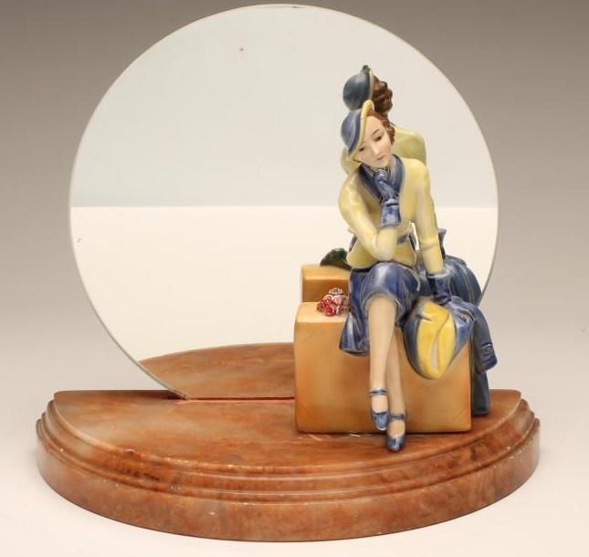 AN ART DECO GERMAN EARTHENWARE FIGURE Image