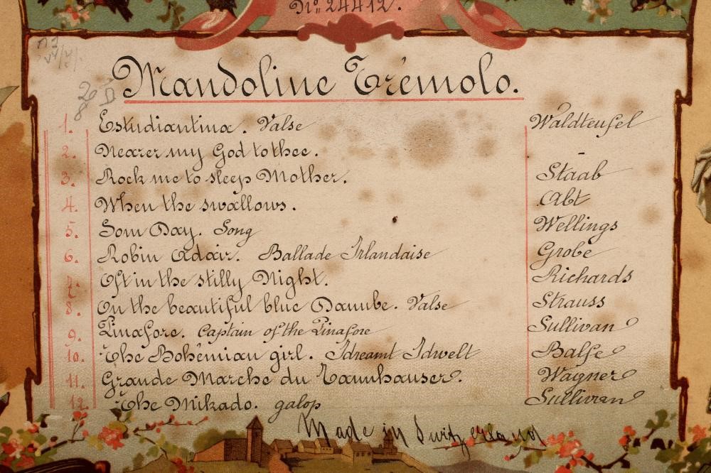 A SWISS LEVER WIND MUSICAL BOX Image