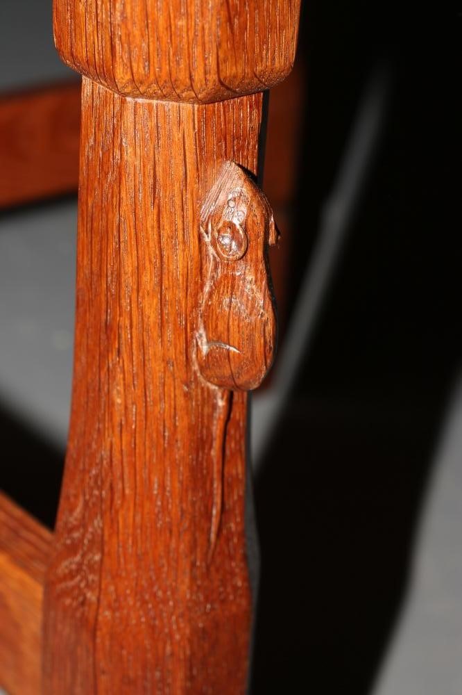 A ROBERT THOMPSON "MONKS" OAK ARMCHAIR Image