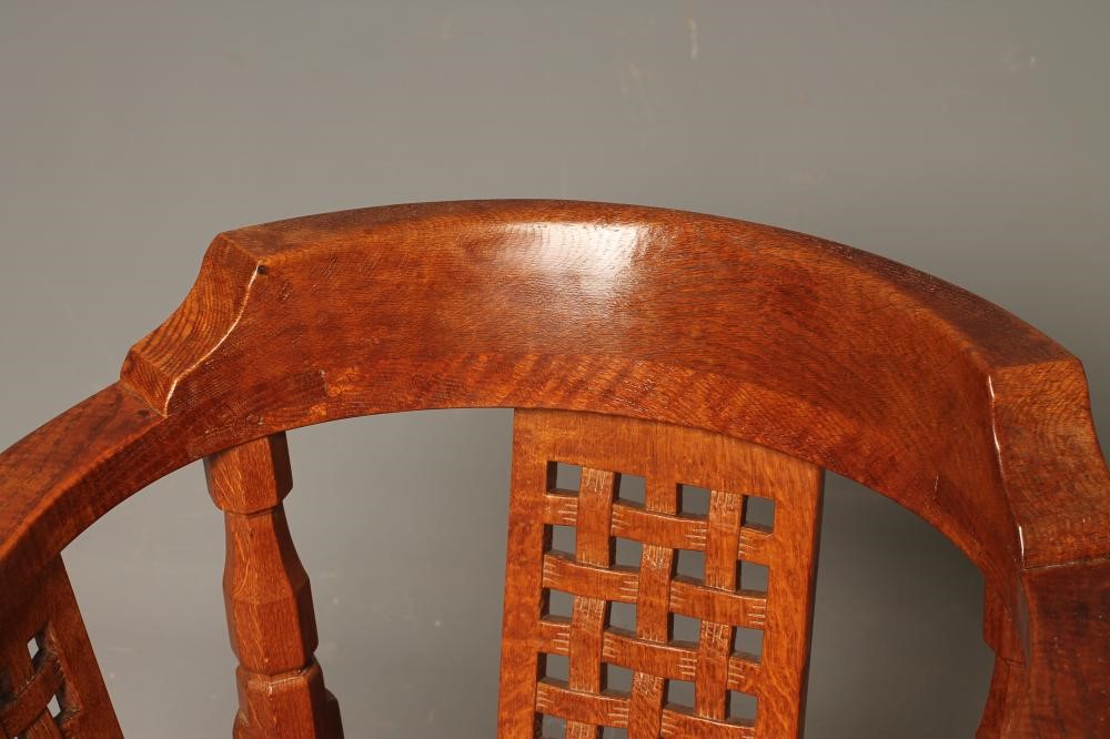 A ROBERT THOMPSON "MONKS" OAK ARMCHAIR Image