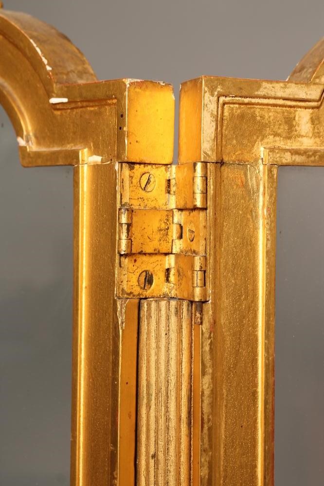 A VICTORIAN GILT GESSO THREE FOLD ROOM SCREEN Image