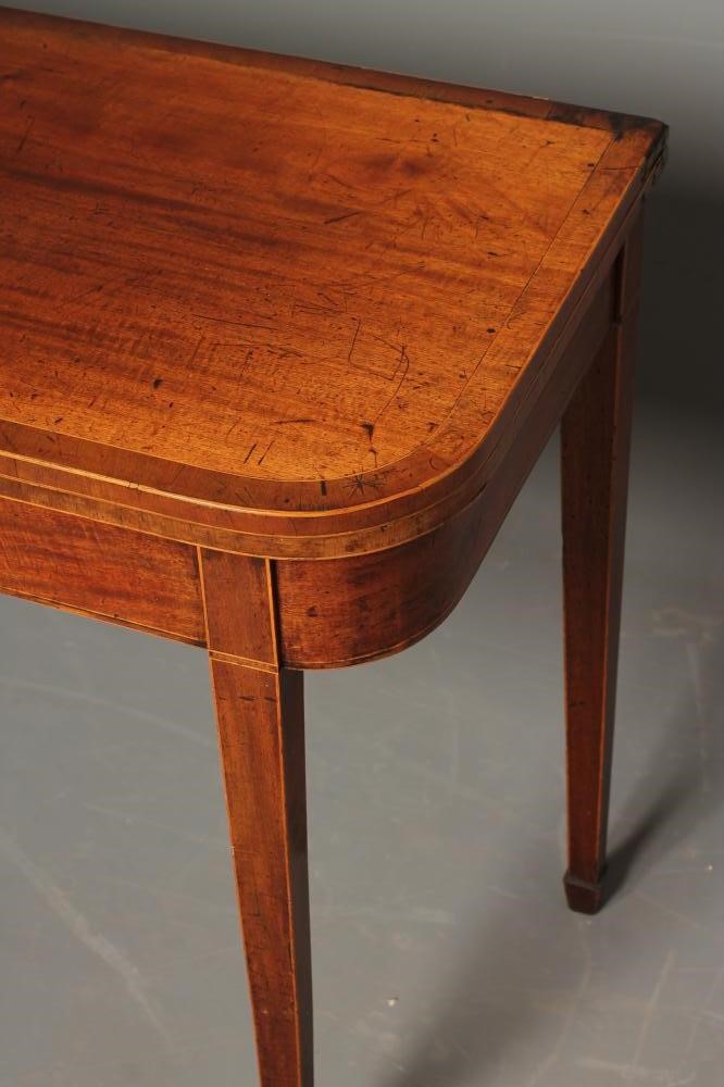 A GEORGIAN MAHOGANY FOLDING CARD TABLE Image