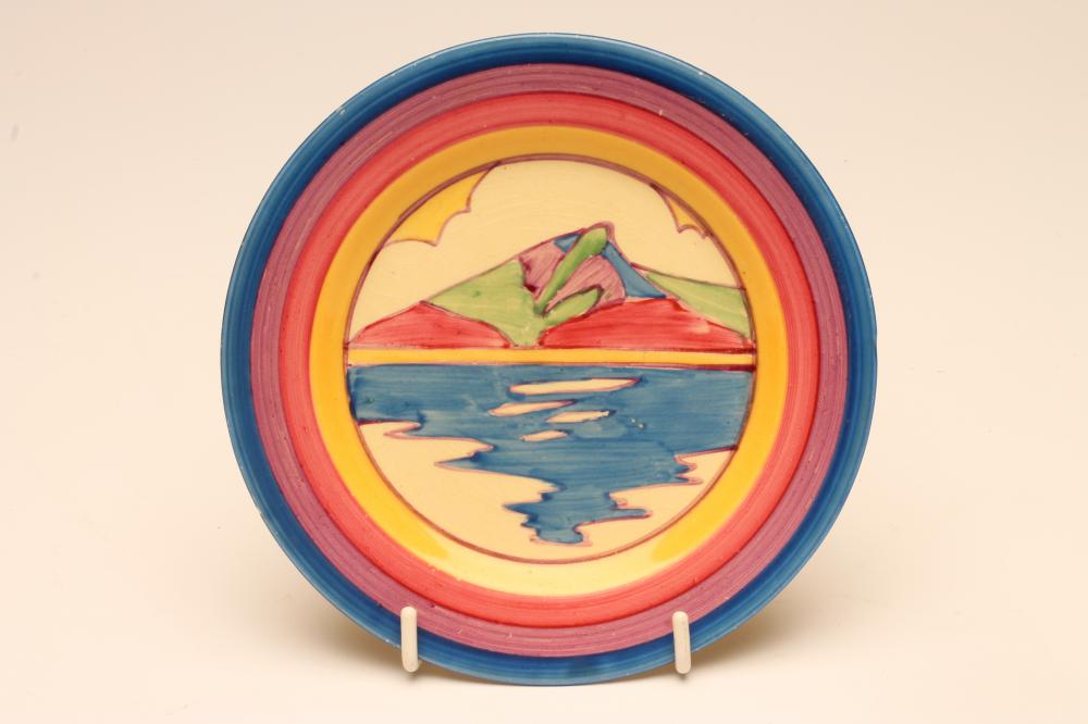 A CLARICE CLIFF FANTASQUE TEA PLATE Image