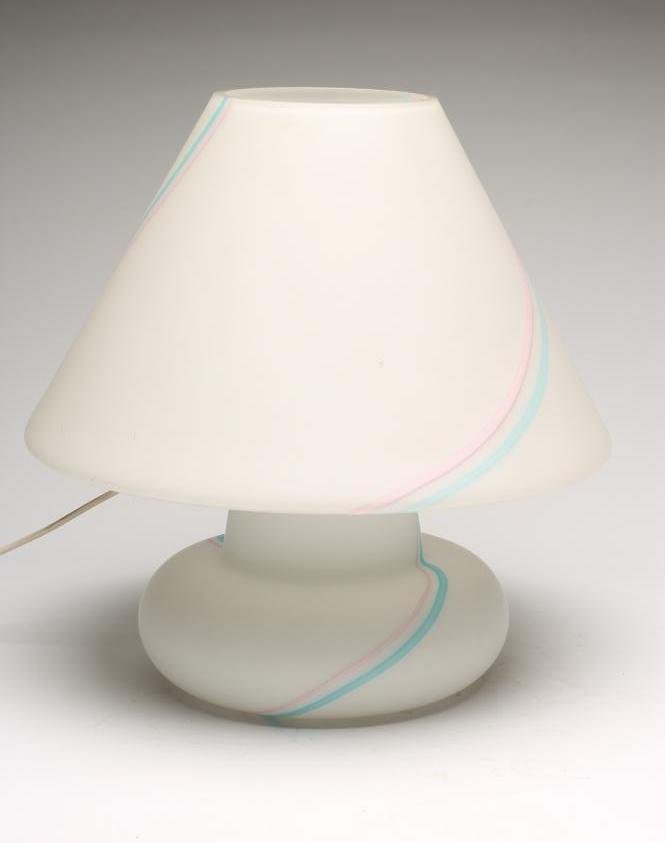 A MURANO GLASS VETRI LAMP BASE AND SHADE Image
