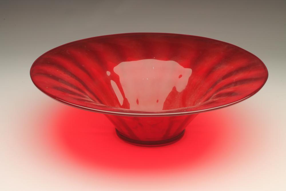 A POWELL'S FOR WHITEFRIARS LARGE RUBY GLASS BOWL Image