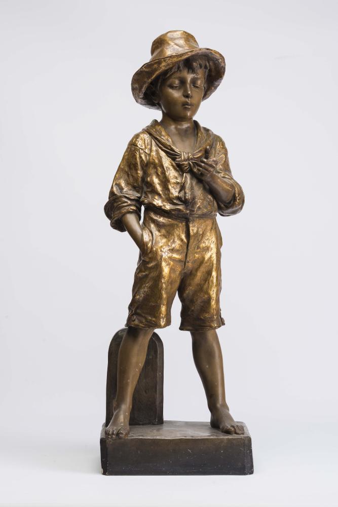 A LARGE GOLDSCHEIDER EARTHENWARE FIGURE Image