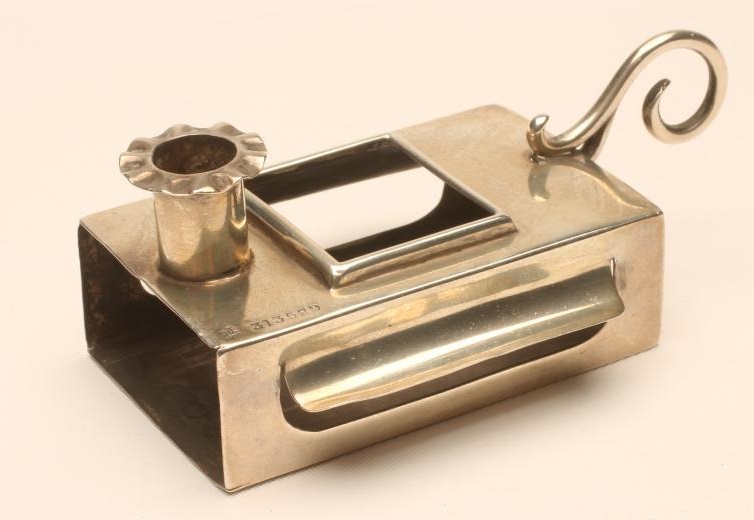 A LATE VICTORIAN SILVER TRAVELLING BOUGIE BOX Image