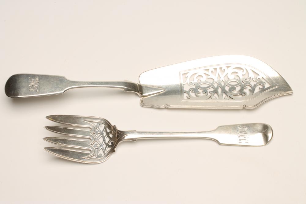 OF CHANNEL ISLANDS INTEREST - a Victorian silver fish slice Image