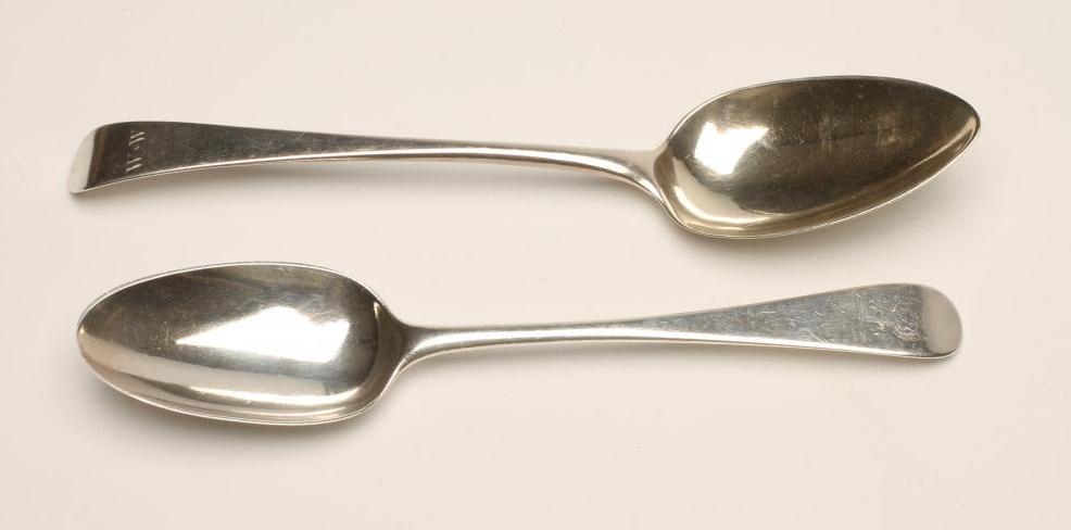 A GEORGE III SILVER TABLESPOON Image