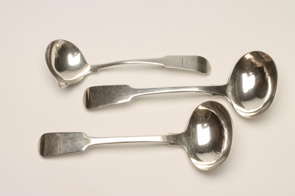 A WILLIAM IV IRISH SILVER SAUCE LADLE Image