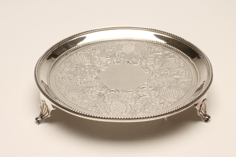 A GEORGE III SILVER WAITER Image