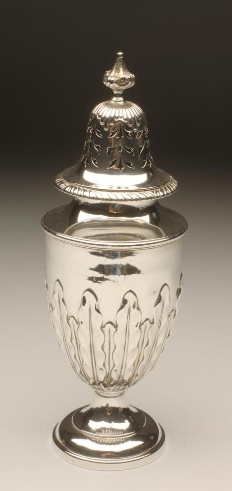 AN EDWARDIAN SILVER SUGAR CASTOR Image