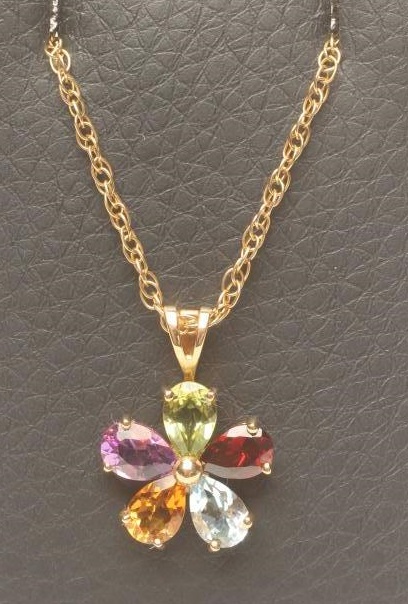 A MULTI-GEM PENDANT Image
