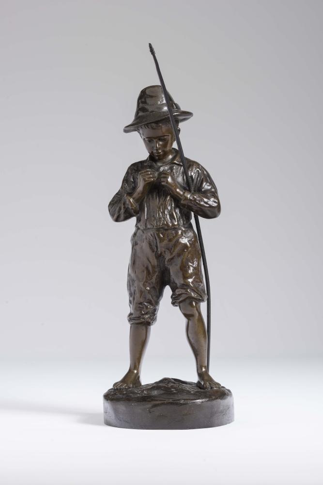 BY AND AFTER A JOLIVEAUX - "Little Boy Fishing" Image