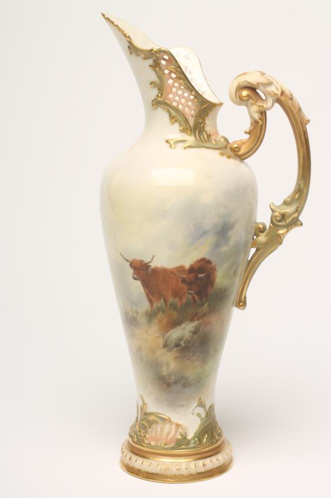 A ROYAL WORCESTER CHINA EWER Image