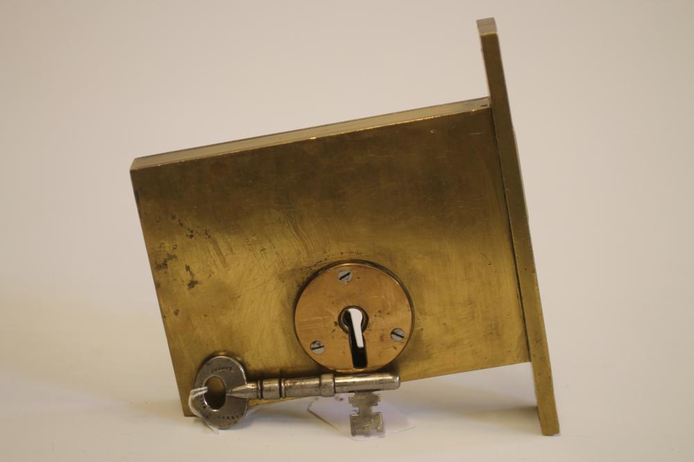 A JOSEPH KAYE BRASS ASYLUM LOCK Image