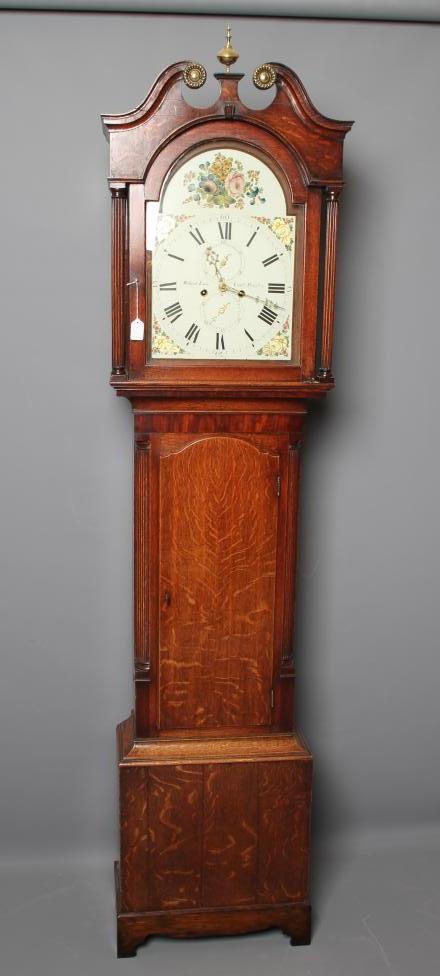 AN OAK LONGCASE CLOCK signed Robert Low Image