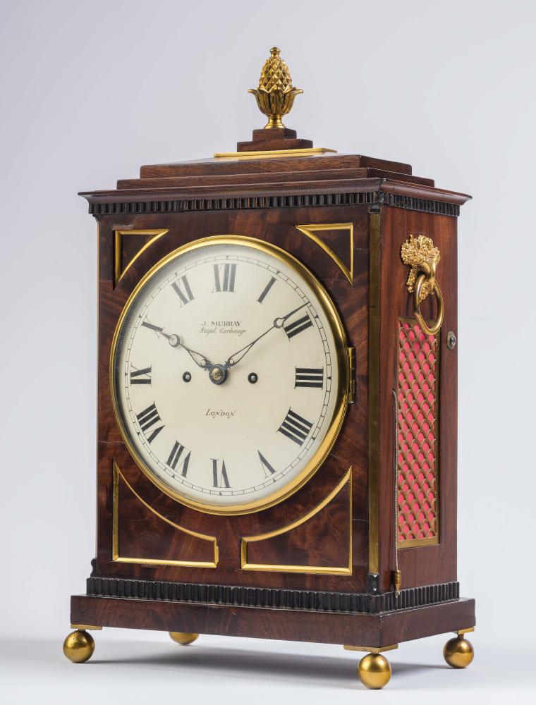 A REGENCY MAHOGANY STRIKING TABLE CLOCK Image
